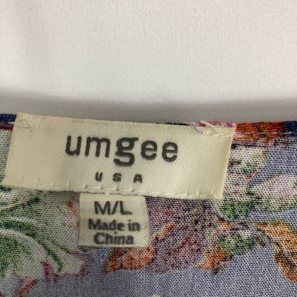 Umgee Blue Floral Kimono Size M/L - Picture 6 of 7